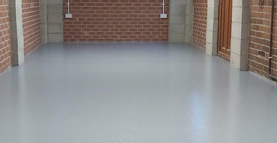 concrete painted garage floor